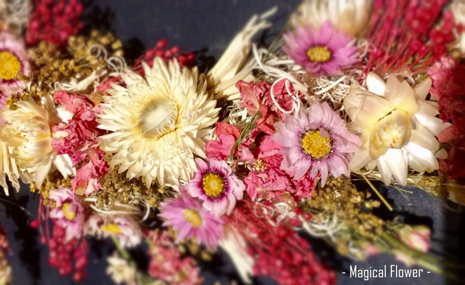 bloemschikpakket |duurzame droogbloemen|knutselpakket| diy volwassenen| magical flower