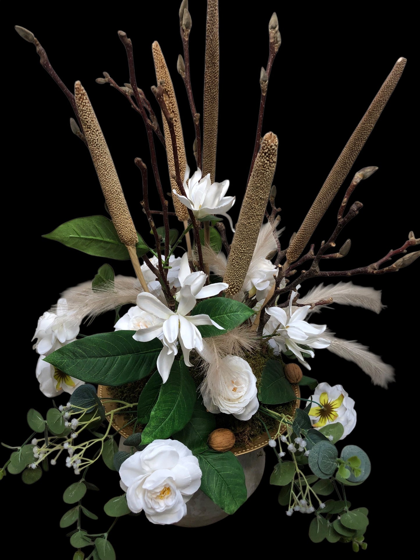 Bloemstuk zijdenbloemen arrangement | Magnolia