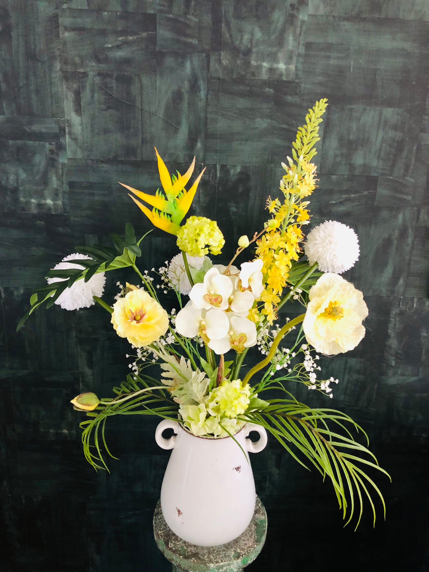 Zijden Bloemen Boeket - Met Vaas