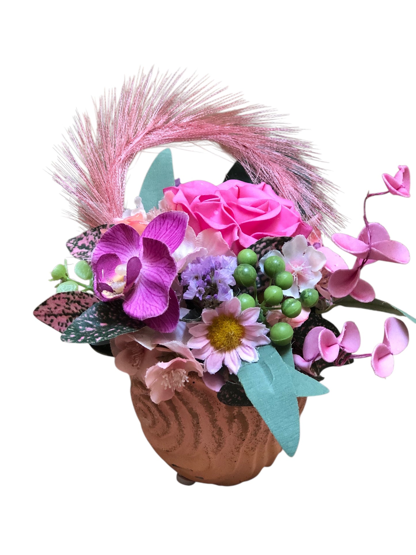 Mini potje met bloemetjes zijden | Zoetje