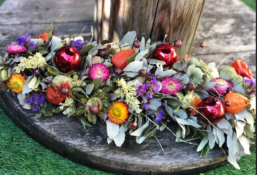 kerstworkshop| droogbloempakket| kerstdiy|diy kerst| bloemschikken thuis| bloemschik pakket|magical flower|personeelsuitje|vriendinnendag|familiedag