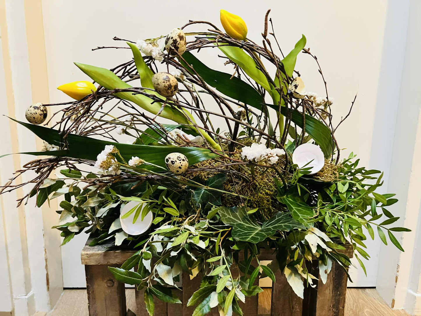 Paasworkshop| bloemschikken voorjaar| workshop| magical flower| Bloemschikpakket| workshops bloemschikken Pasen| paasei