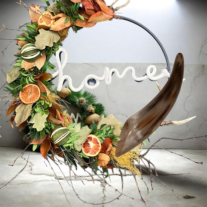 diy | krans| winterkrans met hoorn| magical flower