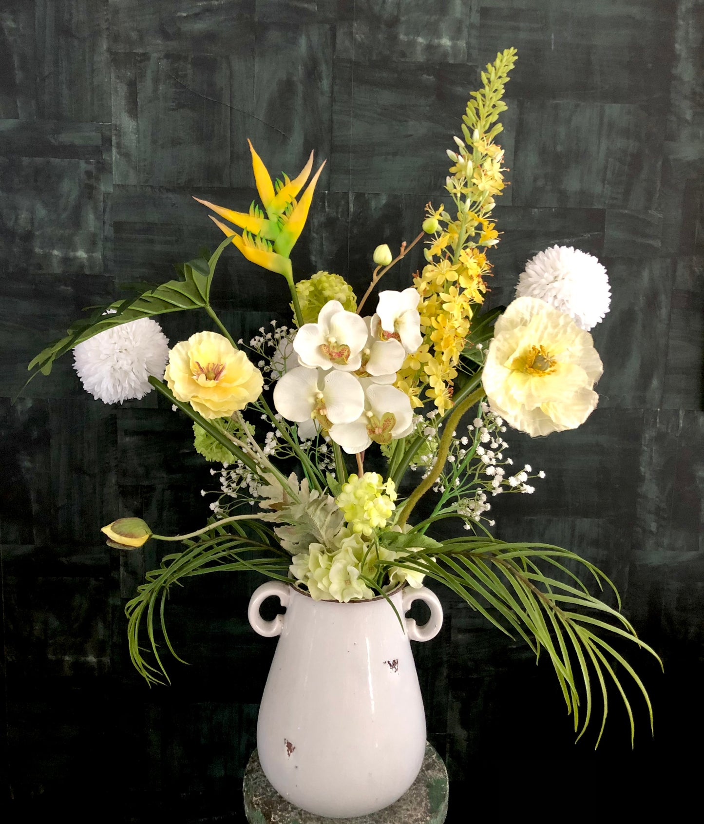 Zijden Bloemen Boeket - Met Vaas