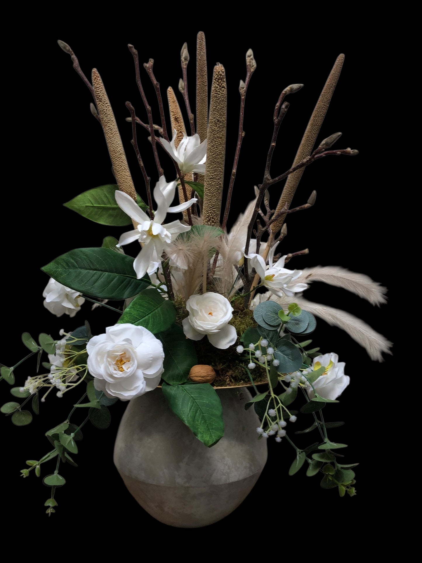 Bloemstuk zijdenbloemen arrangement | Magnolia