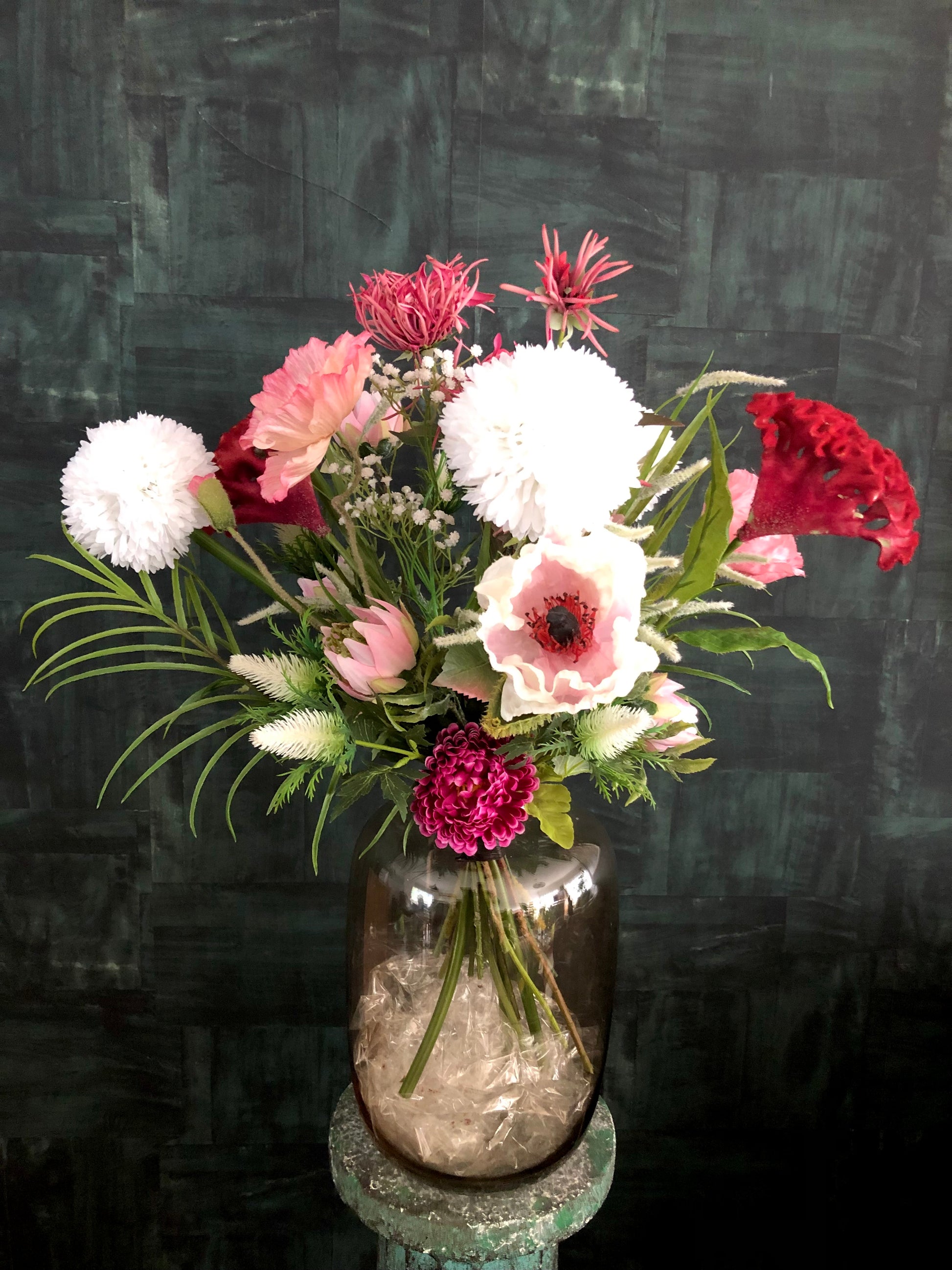 Zijden bloemen| zijdebloemen| kunst bloemen| nepbloemenin vaas