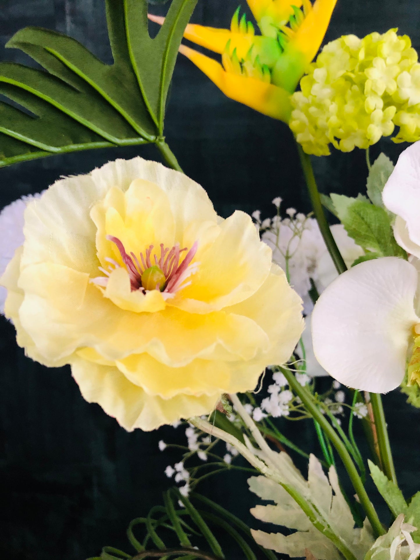 Zijden Bloemen Boeket - Met Vaas