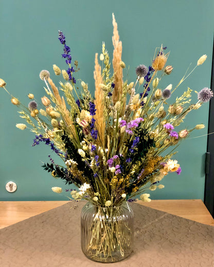 Diy droogboeket| veldboeket leren maken workshop| boeket diy| bloemschiknpakket| magical flower