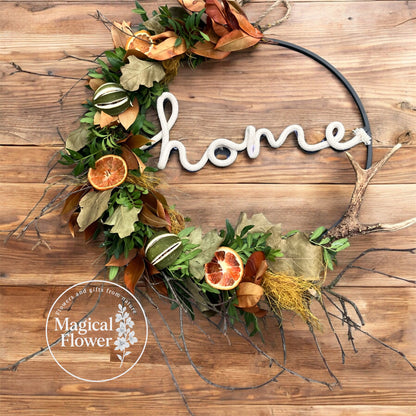 diy | krans| winterkrans met hoorn| magical flower