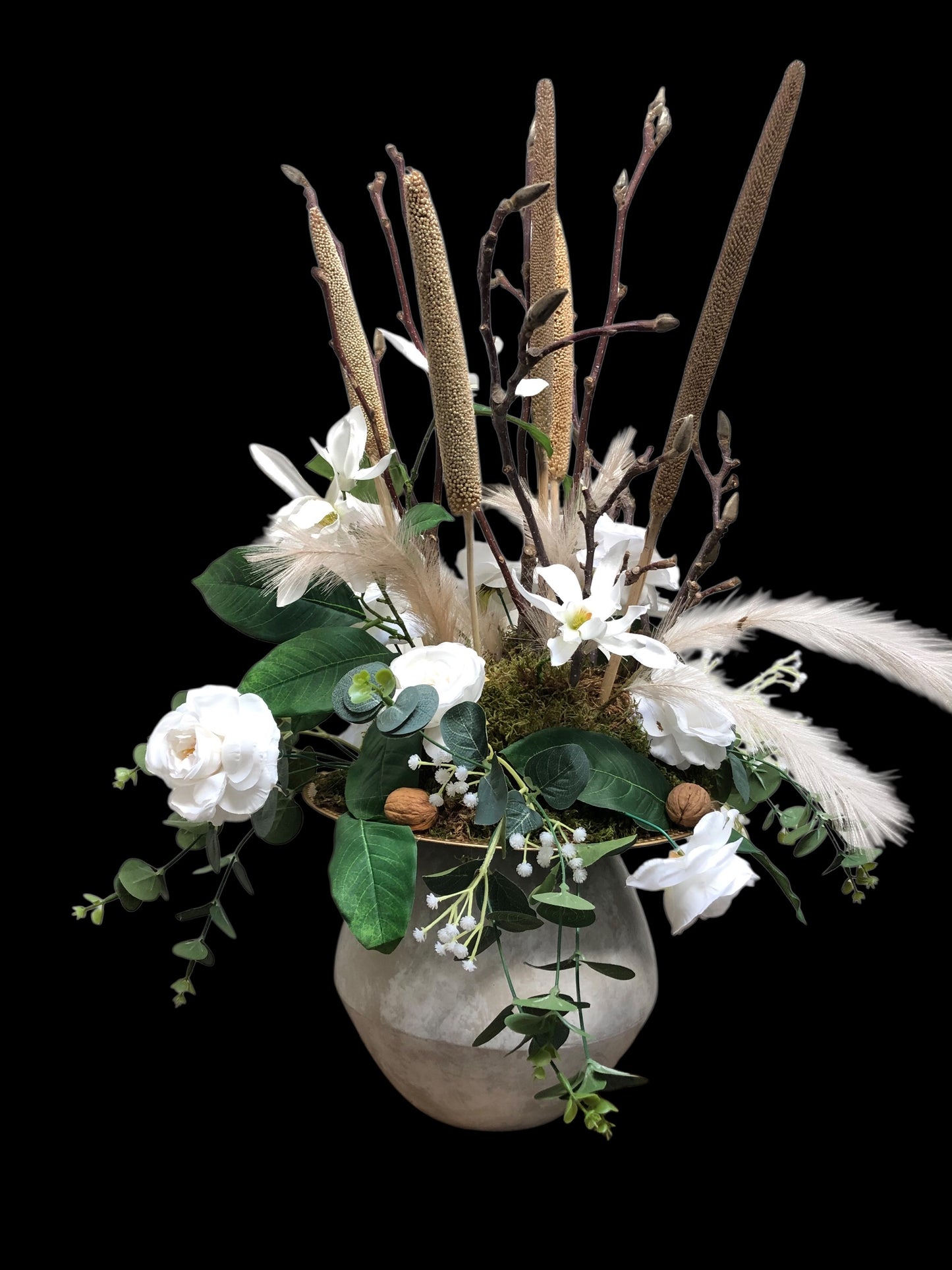 Bloemstuk zijdenbloemen arrangement | Magnolia