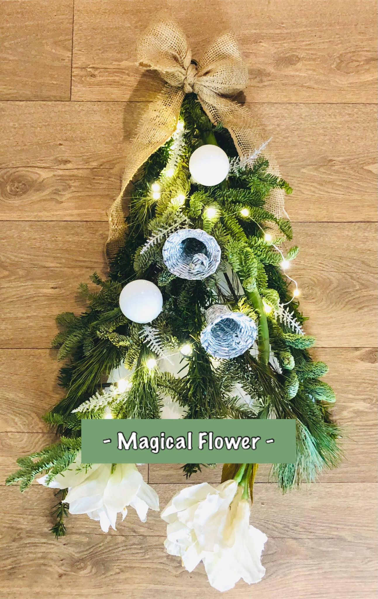 Bloemschikken kerst| kerstworkshop budel| magical flower| workshop kerstmis|kerststuk maken| pinus groen| nobilis groen decoratie