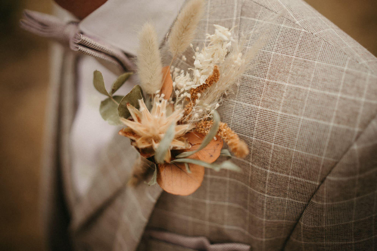 Pakket Middel - Bruidsbloemen van Zijden en Droogbloemen
