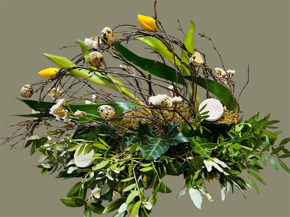 Paasworkshop| bloemschikken voorjaar| workshop| magical flower| Bloemschikpakket| workshops bloemschikken Pasen| paasei 