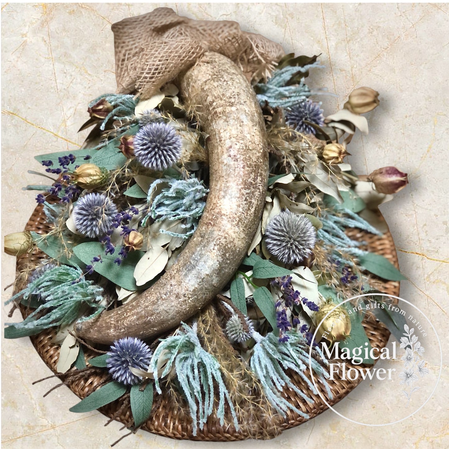 hoorntoef| toef op schaal|groentoef |landelijke toef| landelijke decoratie| stoere decoratie|  magical flower