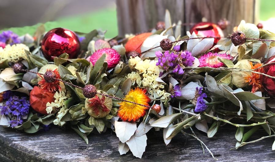 kerstworkshop| droogbloempakket|  kerstdiy|diy kerst| bloemschikken thuis| bloemschik pakket|magical flower|personeelsuitje|vriendinnendag|familiedag