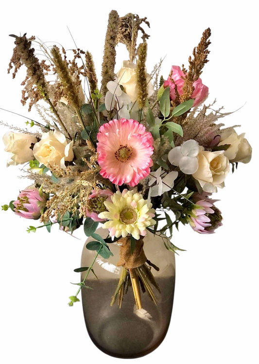 Zijdebloemen|nepbloemen| mooie zijdebloemen in vaas|moederdag| kunstbloemen in vaas| zijdebloemen in vaas pastel| Cadeau moederdag| bloemen kopen budel| zijdebloemen kopen eindhoven| magical flower |Budel-schoot