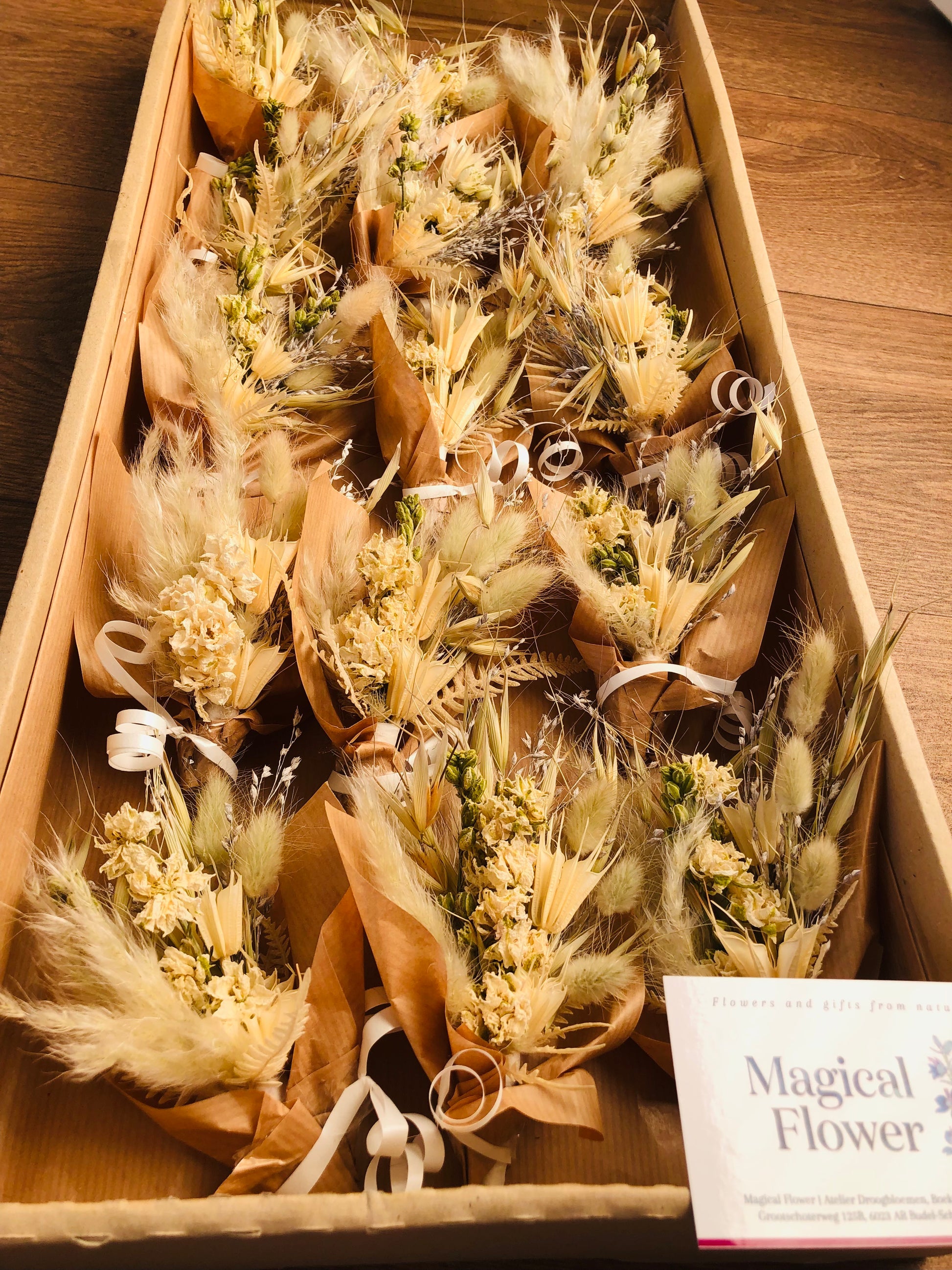 corsage wit| corsage droogbloemen