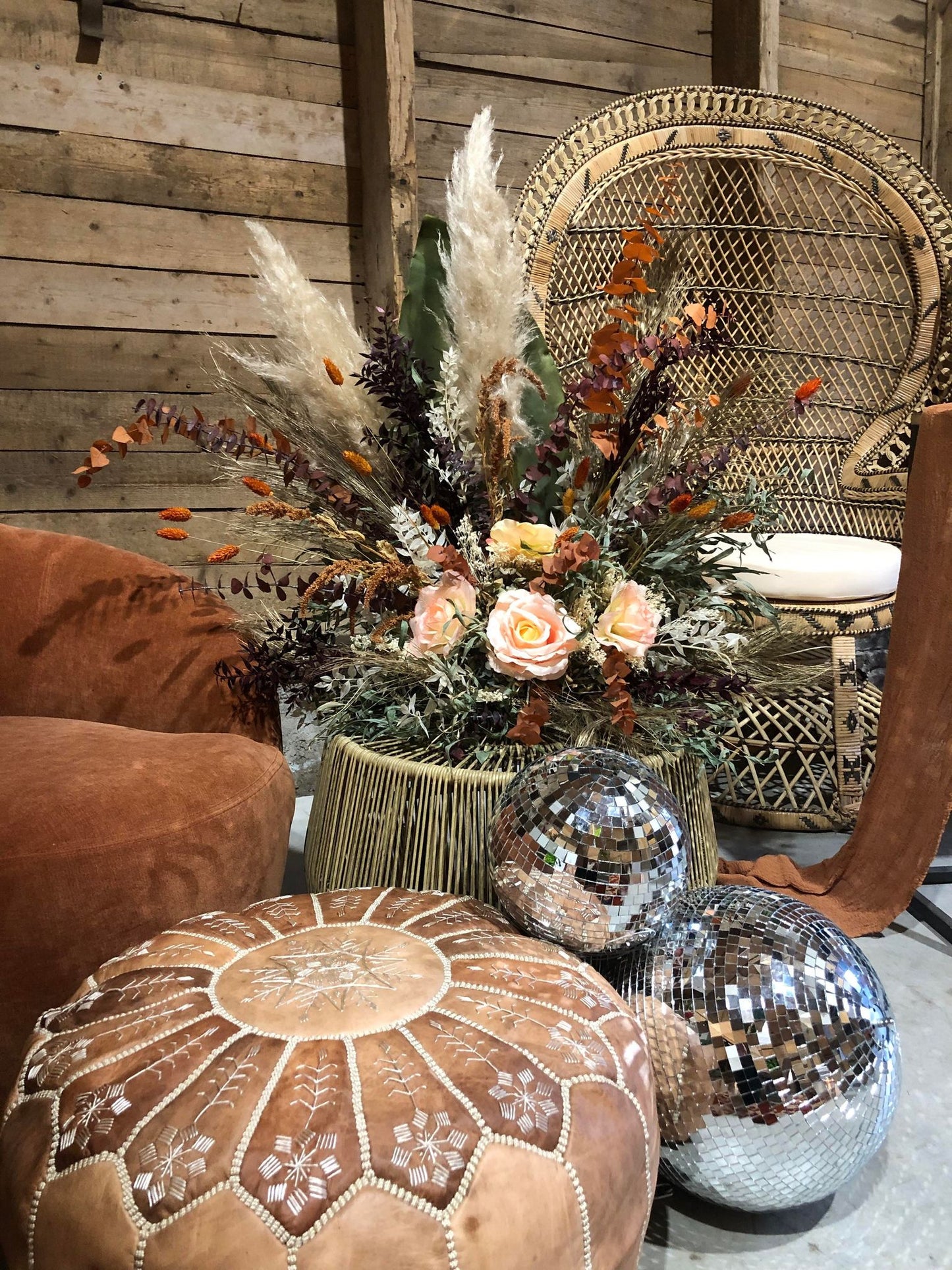 Bloemstuk Bruiloft Ceremonie | Grondstuk Boho Mt. M