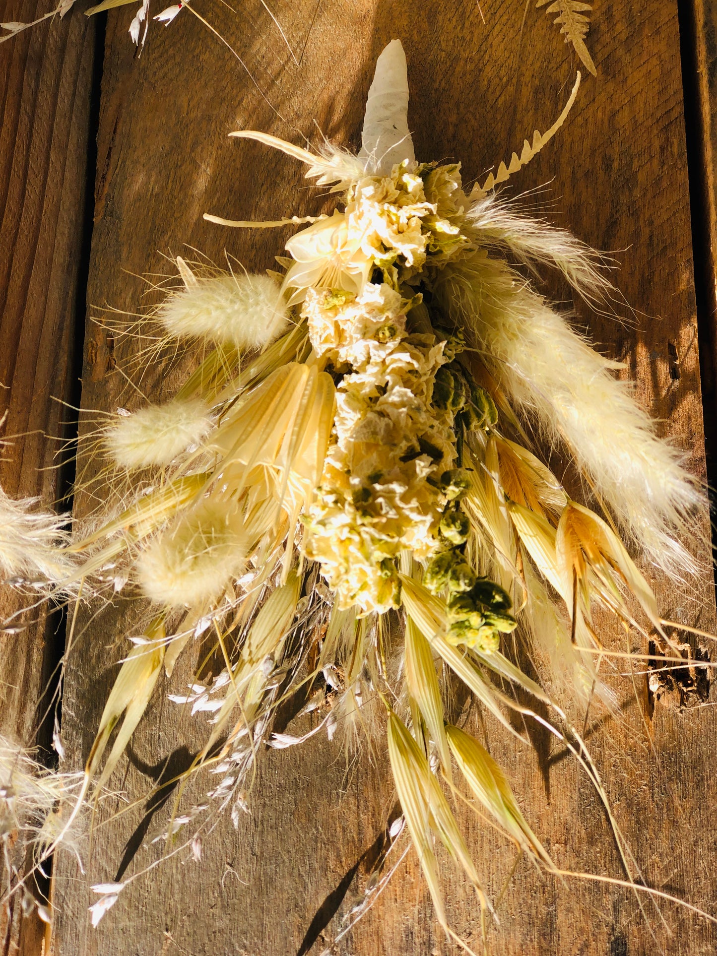 Corsage Van Droogbloemen Wit